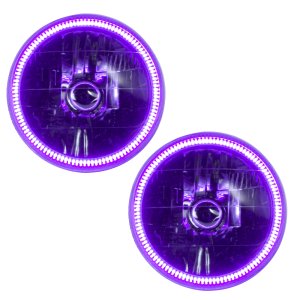 Jeep Wrangler Headlight Halo Kits - ORACLE Lighting - Pre-Assembled LED Halo - UV/Purple - `97-`06